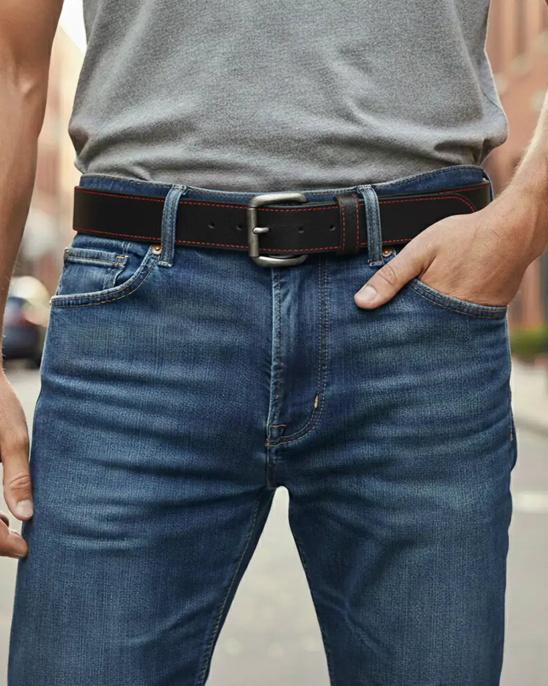 FULL GRAIN WITH CUSTOM STITCH BELTS - First Manufacturing Company - Flyclothing LLC