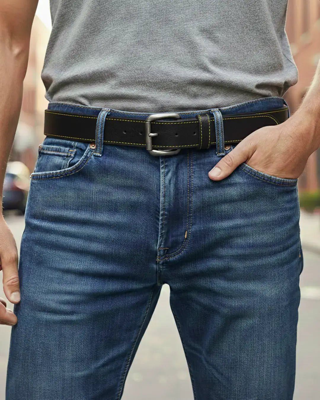 FULL GRAIN WITH CUSTOM STITCH BELTS - First Manufacturing Company - Flyclothing LLC