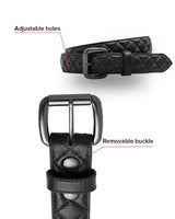 Diamond Quilted Leather Belt - First Manufacturing Company - Flyclothing LLC