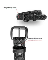 Diamond Quilted Leather Belt - First Manufacturing Company - Flyclothing LLC