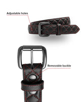 Diamond Quilted Leather Belt - First Manufacturing Company - Flyclothing LLC