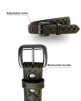 Diamond Quilted Leather Belt - First Manufacturing Company - Flyclothing LLC
