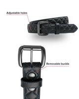 Diamond Quilted Leather Belt - First Manufacturing Company - Flyclothing LLC