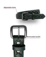 Diamond Quilted Leather Belt - First Manufacturing Company - Flyclothing LLC