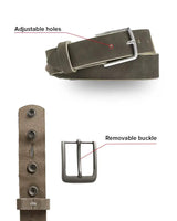 Dark Brown Nubuck Belt - First Manufacturing Company - Flyclothing LLC