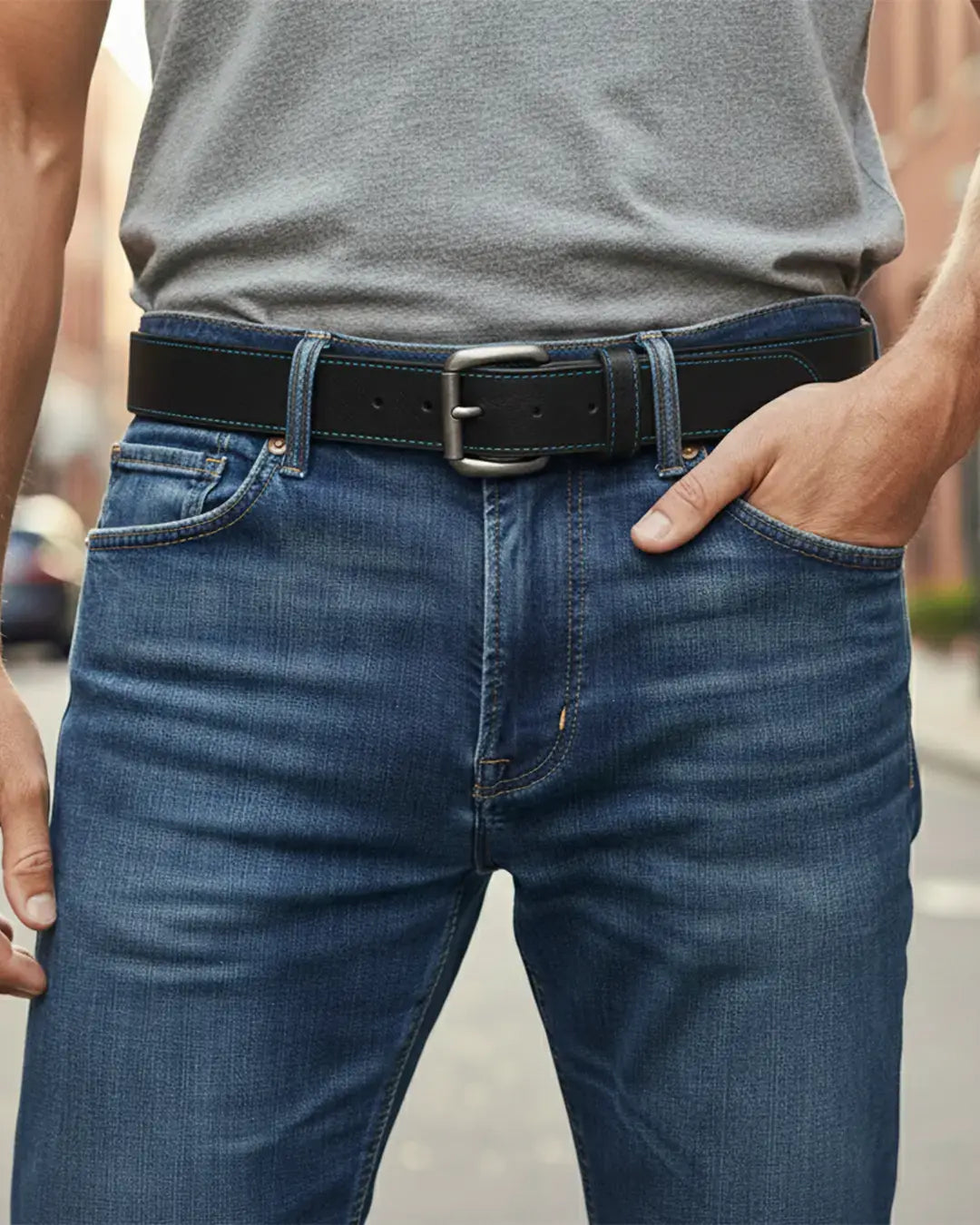 FULL GRAIN WITH CUSTOM STITCH BELTS - First Manufacturing Company - Flyclothing LLC