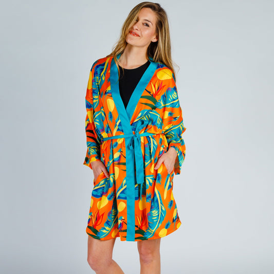 The Cruise Ship Casanova | Women's Unisex Hawaiian Party Kimono - Shinesty