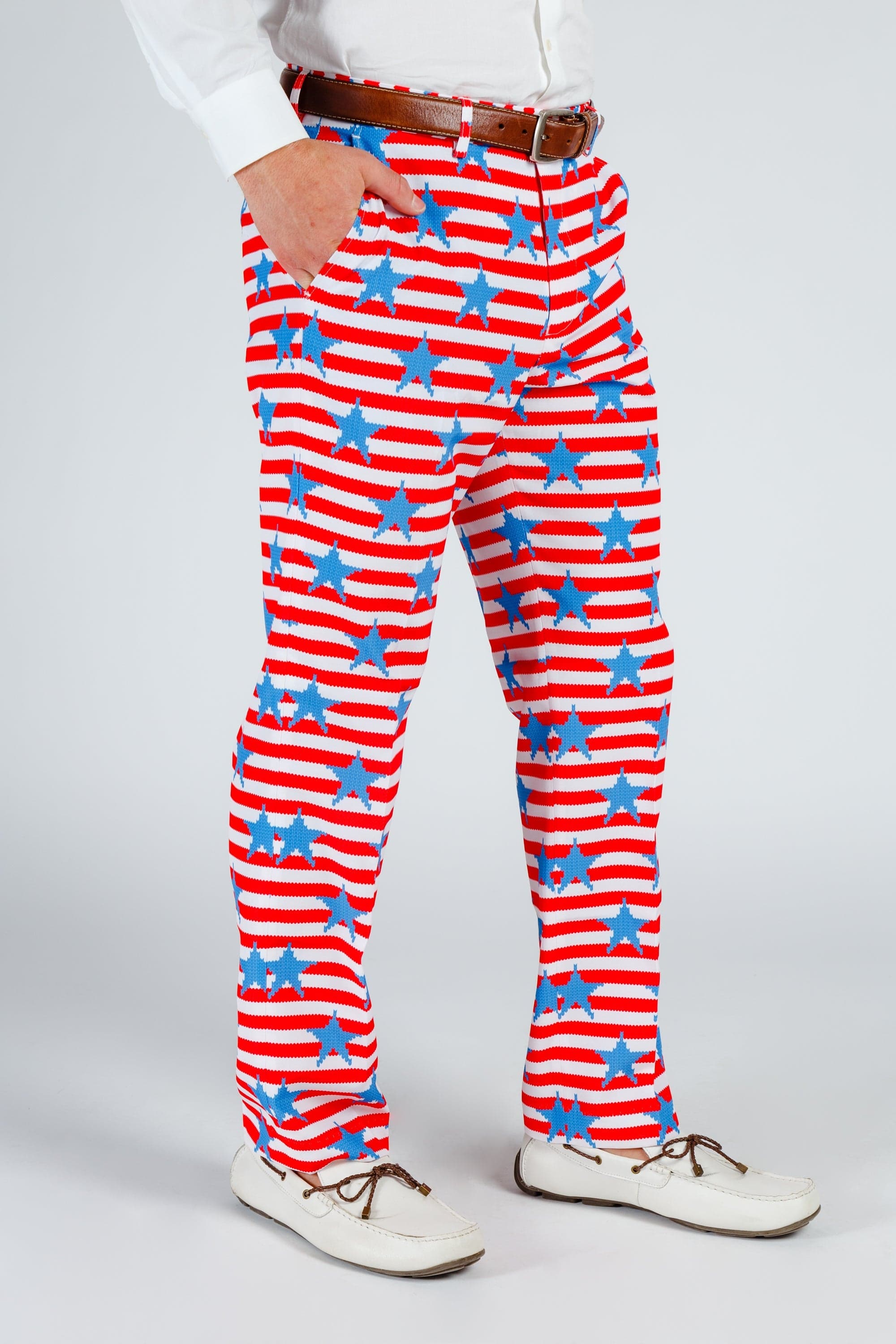 The Nautical Lad | USA Big Knit Printed Party Blazer - Shinesty
