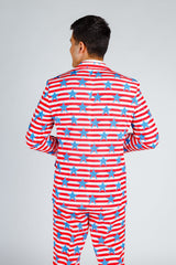 The Nautical Lad | USA Big Knit Printed Party Blazer - Shinesty