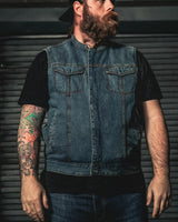 Havoc Men's Denim Motorcycle Vest - First Manufacturing Company - Flyclothing LLC