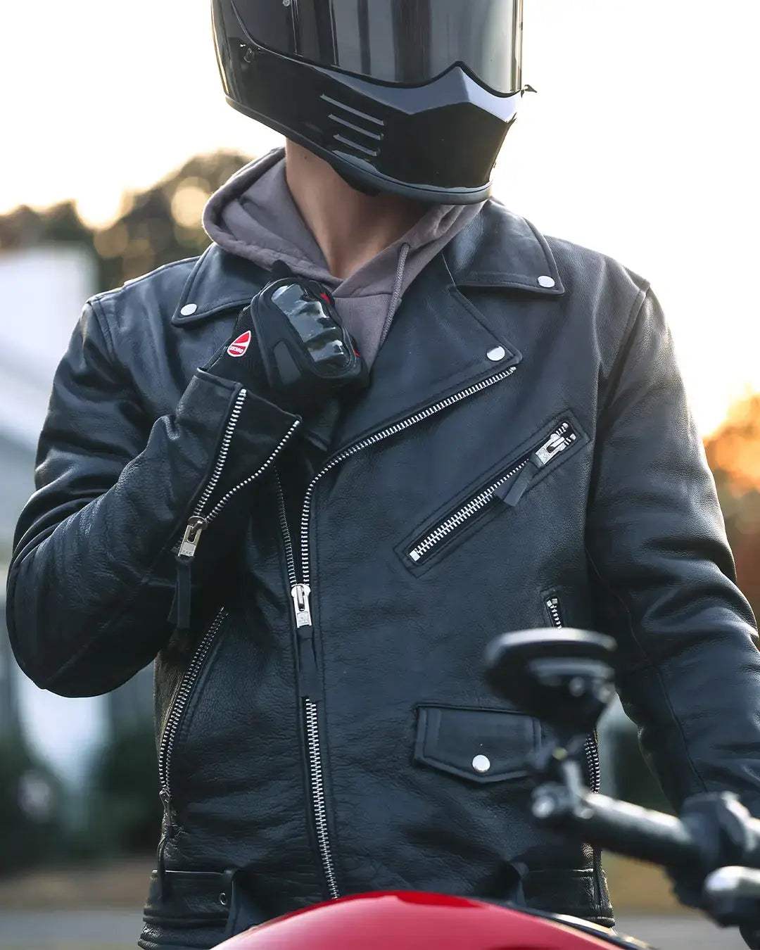 Fillmore Men's Motorcycle Leather Jacket - First Manufacturing Company - Flyclothing LLC