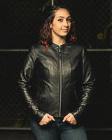 Flashback - Women's Motorcycle Leather Jacket - First Manufacturing Company - Flyclothing LLC