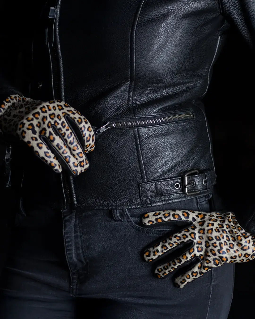 Roper Women's Motorcycle Leather Gloves - First Manufacturing Company - Flyclothing LLC