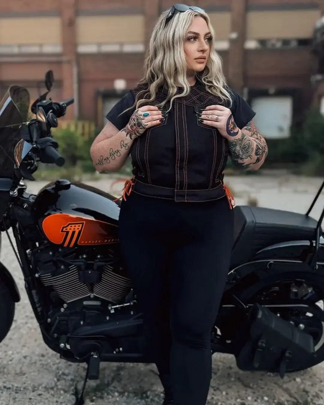Bonnie Moto Mesh Women's Motorcycle Vest - Diamond Quilt - First Manufacturing Company - Flyclothing LLC