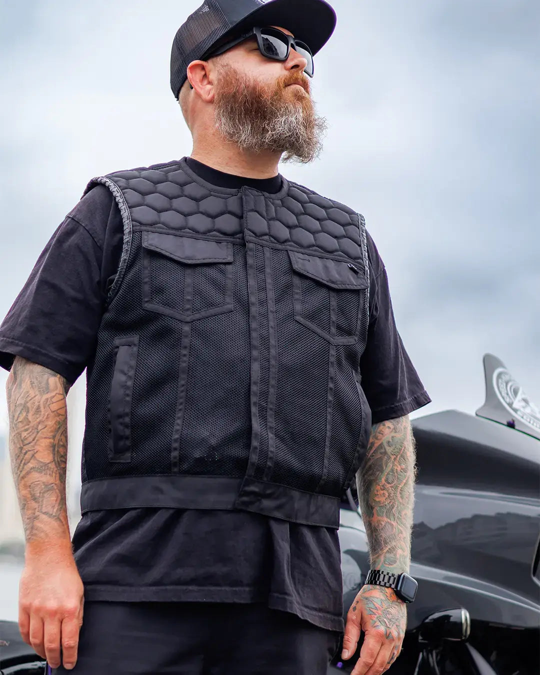 Hornet Moto Mesh Men's Club Style Vest - First Manufacturing Company - Flyclothing LLC