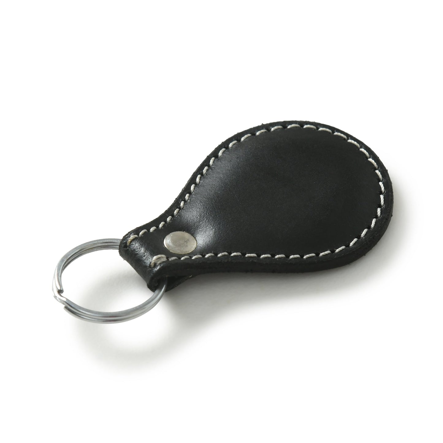 Black Oval Leather Keyring - Classy Leather Bags - Flyclothing LLC