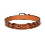 Modern Western Leather Belt - Classy Leather Bags - Flyclothing LLC