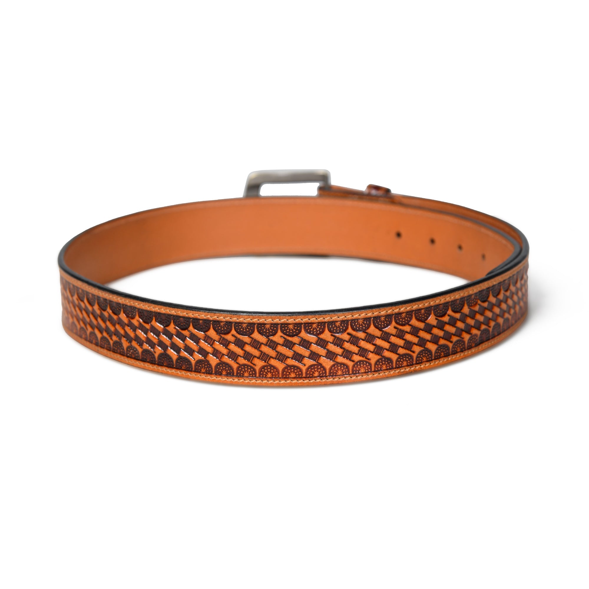 Modern Western Leather Belt - Classy Leather Bags - Flyclothing LLC