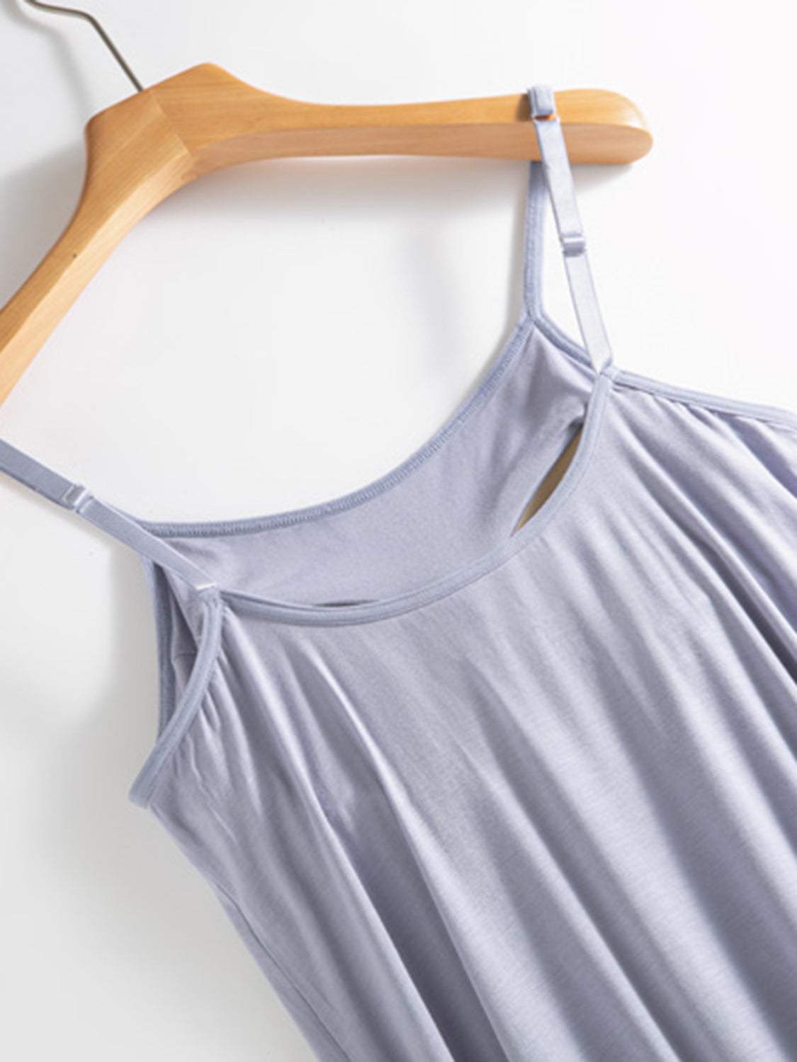Scoop Neck Midi Cami Dress with Bra - Trendsi - Flyclothing LLC