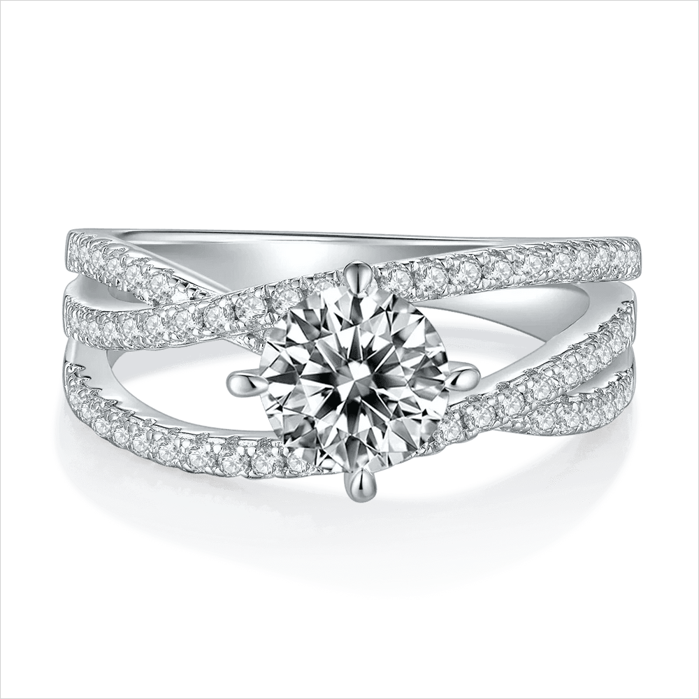 1 Carat Moissanite 925 Sterling Silver Ring - Trendsi - Flyclothing LLC