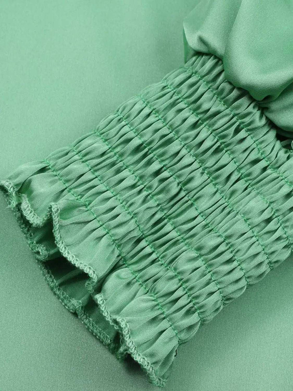 Frill Tied Lantern Sleeve Blouse - Trendsi - Flyclothing LLC