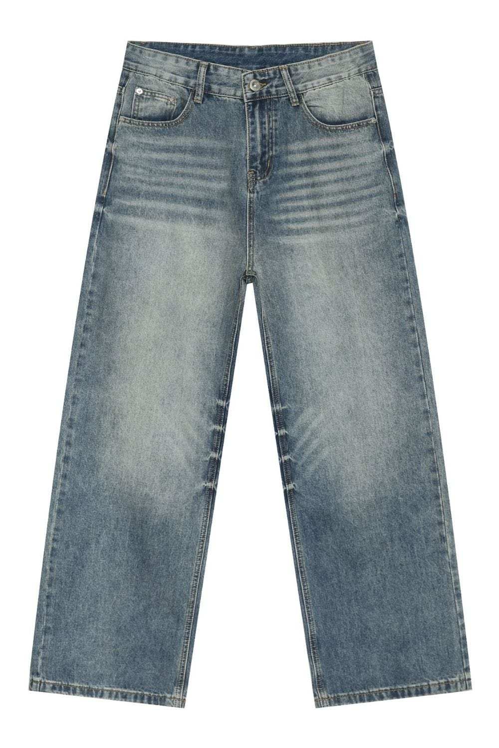 Men's Wide Leg Jeans with Pockets - Trendsi - Flyclothing LLC