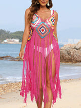Fringe Spaghetti Strap Cover-Up - Trendsi - Flyclothing LLC