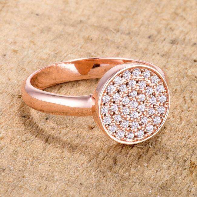 0.2ct CZ Rose Gold Pave Circle Ring - JGI - Flyclothing LLC