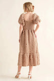 And The Why Full Size Square Neck Puff Sleeve Dress - Trendsi - Flyclothing LLC