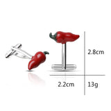 Mens Creative Red Pepper French Cufflinks - My Store - Flyclothing LLC