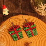 Sequin Gift Box PU Leather Earrings - Trendsi