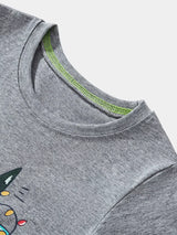 Children's Dinosaur Christmas Tree Graphic Long Sleeve T-Shirt - Trendsi - Flyclothing LLC