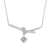 1 Carat Moissanite 925 Sterling Silver Pendant Necklace - Trendsi - Flyclothing LLC