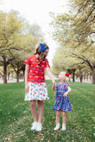 SMU Plaid Mustang Flutter Twirl Dress - Mila & Rose ® - Flyclothing LLC