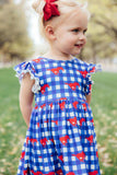 SMU Plaid Mustang Flutter Twirl Dress - Mila & Rose ® - Flyclothing LLC