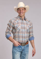 Mens Roper Serape Plaid Long Sleeve Snap Shirt