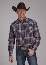 Roper Mens Arrow Dobby Long Sleeve Snap Western Shirt - Roper - Flyclothing LLC