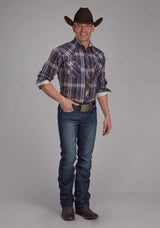 Roper Mens Arrow Dobby Long Sleeve Snap Western Shirt - Roper - Flyclothing LLC