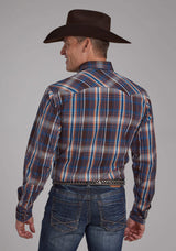 Roper Mens Arrow Dobby Long Sleeve Snap Western Shirt - Roper - Flyclothing LLC