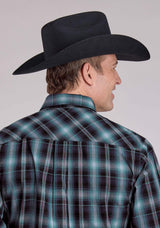 Roper Mens Long Sleeve Snap Diamond Dobby Western Shirt - Roper - Flyclothing LLC