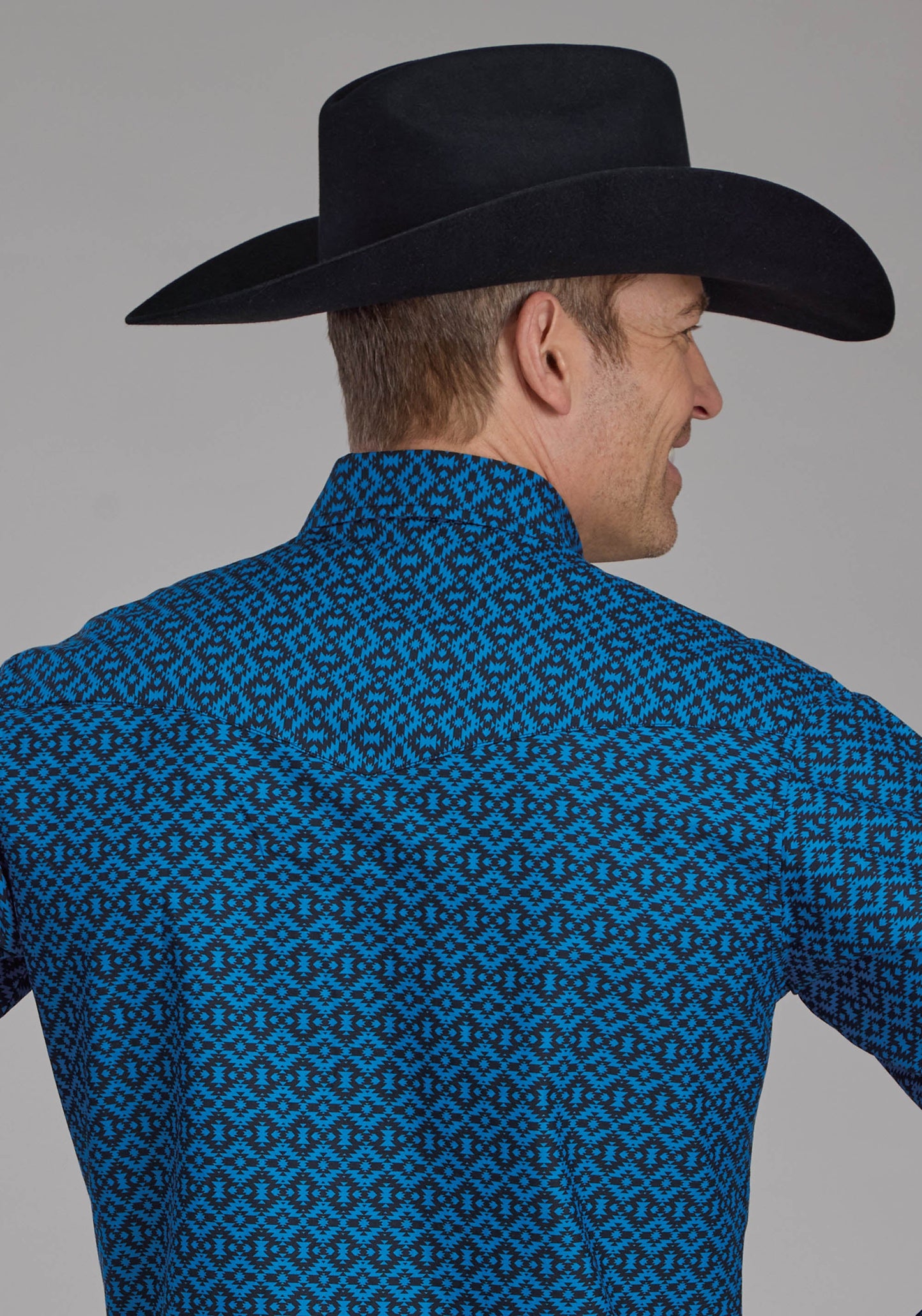 Roper Mens Aztec Tile Long Sleeve Snap Western Shirt