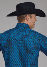 Roper Mens Aztec Tile Long Sleeve Snap Western Shirt