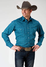 Roper Mens Long Sleeve Snap Scribble Print Western Shirt - Roper - Flyclothing LLC