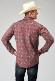 Roper Mens Long Sleeve Snap Vintage Paisley Print Western Shirt - Roper