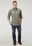 Roper Mens Long Sleeve Snap Estampa Paisley Western Shirt - Roper