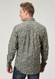 Roper Mens Long Sleeve Snap Estampa Paisley Western Shirt - Roper