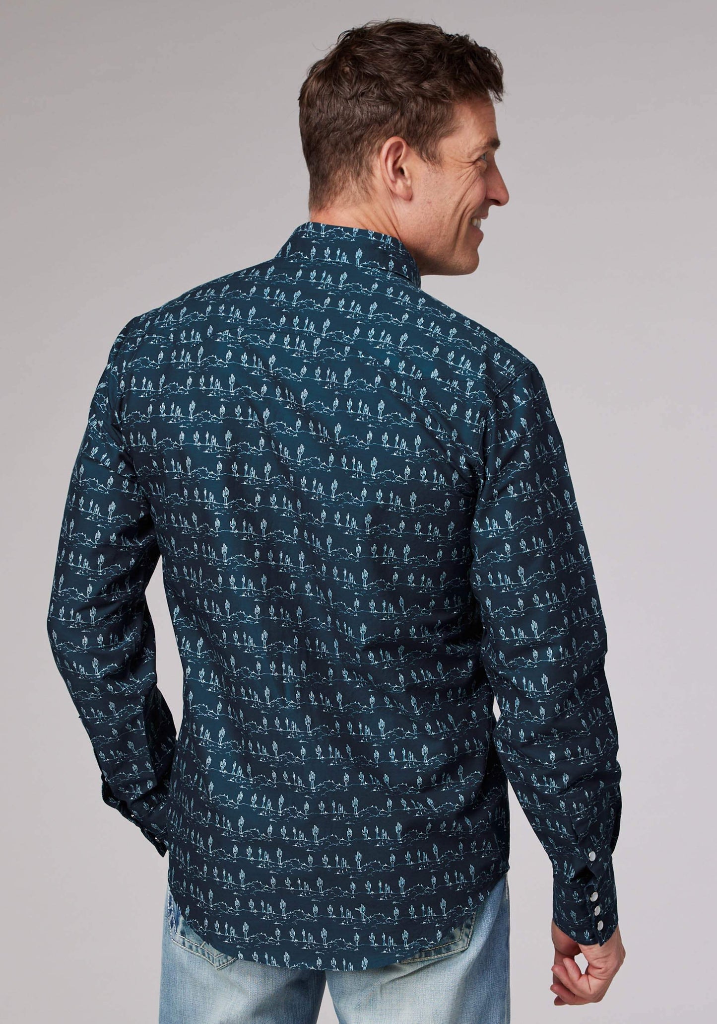 Roper Mens Desert Stripe Print Long Sleeve Snap Western Shirt - Roper - Flyclothing LLC