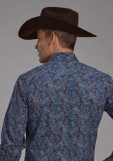 Roper Mens River Paisley Long Sleeve Snap Western Shirt - Roper - Flyclothing LLC