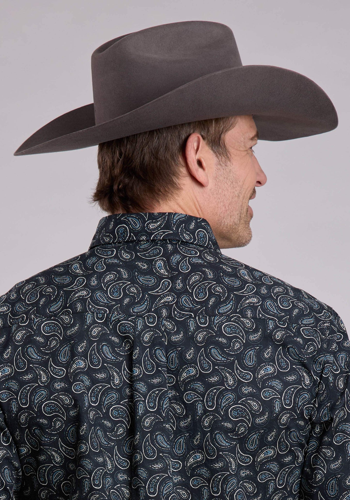 Roper Mens Long Sleeve Snap Paisley Stamps Western Shirt - Roper - Flyclothing LLC