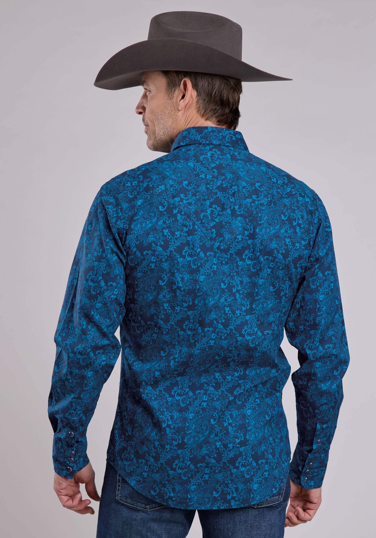 Roper Mens Long Sleeve Snap Brilliant Paisley Print Western Shirt - Roper - Flyclothing LLC